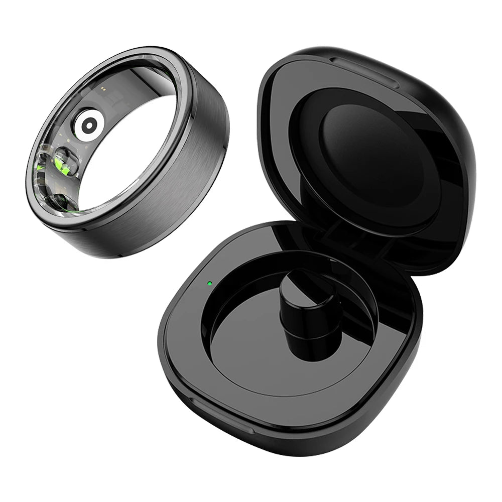 New  R03 Smart Ring Charging Case Men Women, Battery Life 39 Days, Health Monitor, IP68 & 5ATM Waterproof, Multi-Sport Mode