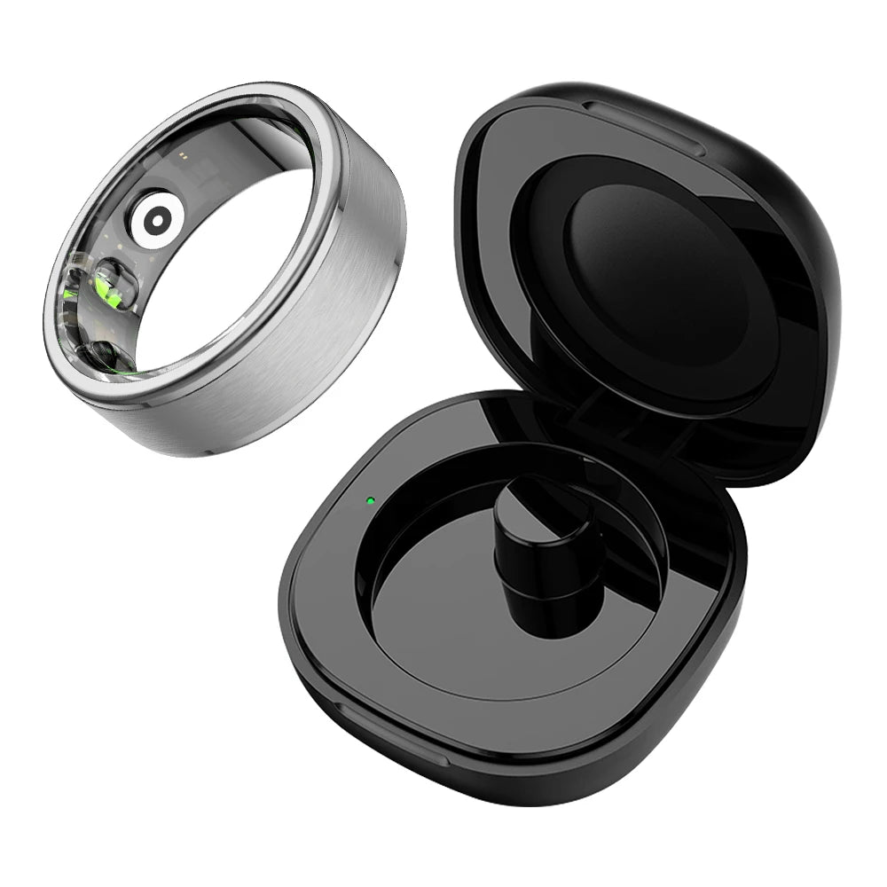 New  R03 Smart Ring Charging Case Men Women, Battery Life 39 Days, Health Monitor, IP68 & 5ATM Waterproof, Multi-Sport Mode